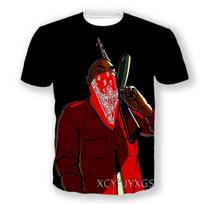 New 3D Print Blood Gang Bandana Clothing  Fashion Men Women T-shirt Plus Size S-7XL Four Seasons Casual Oversized  Streetwear S juoda