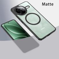 Atsparus smūgiams akrilinis „Magsafe“ dėklas, skirtas „Redmi K80 Pro K70 Pro Matte“, skaidrus belaidžio įkrovimo galinis dangtelis, skirtas „Redmi K60 Ultra Shell“, negelsta For Redmi K70 juoda