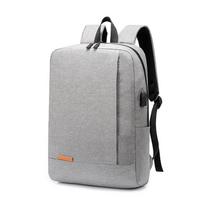 Customizable USB School Backpack for Men and Women with Logo Printing 15.6 inch pilka spalva