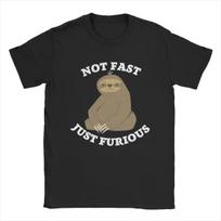Novelty Not Fast Just Furious T-Shirts Men Crew Neck Cotton T Shirt Short Sleeve Tee Shirt Gift Idea Tops S juoda