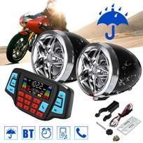 Motociklo garso sistema vandeniui atspari nešiojamieji stereo garsiakalbiai FM radijas MP3 muzikos grotuvas Motoroleris ATV nuotolinio valdymo pultas garsiakalbis motoroleris CHINA