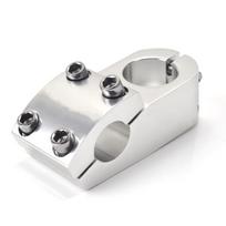 22.2mm Bike Stem Short MTB Handlebars Riser Aluminum Alloy Fixed Gear Bicycle Stem For Bicycle Road Bike MTB Bright silver