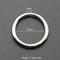 Smooth Hinged Stainless Steel Segment Hoop Ring 00G Large Size Septum Clicker BCR PA Piercing Nose Ring Ear Stretcher Weights 1 Piece