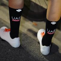 Mobile Heart Tour de France Reflective Cycling Socks: Unisex, Night Riding, Breathable, Thin Style for Spring/Summer Riding. S 34-40