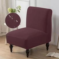 Accent Armless Chair Cover Stretch Spandex Sofa Covers Single Chair Protector Slipcovers Solid Color For Living Space Hotel Domestic To Use Decor