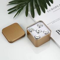 5Pcs/Set Metal Dice Set with Metal Storage Case Golden/Silver 6 Sided Game Dice for Board Game 13mm