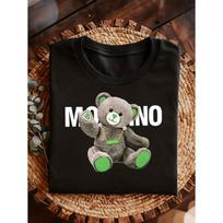 Men'S Y2K Plush Teddy Bear Graphic T-Shirt - Oversized Soft Cute Bear Print Tee, Funny Novelty Gift for Christmas/Birthdays, Casual Round Neck Short S juoda