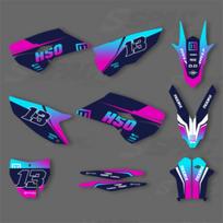 SPACE For Husqvarna TC FC 2014 2015 TE FE 2014 2015 2016 Custom Motorcycle Graphics Background Decals Stickers Kits