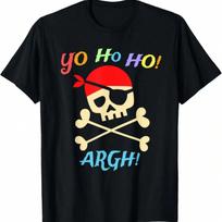 Yo Ho Ho Pirate Argh! S And S Pirate T-Shirt S įvairiaspalvis