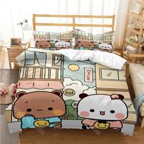 3D Print Top Cute Bubu Dudu Cartoon Bear Panda Duvet Cover kawaii Bedding set Soft Quilt Cover Pillowcases Single Double Queen 135x200cm