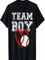 Team Boy Baseball Gender Reveal Family Matching Pregnant T-Shirt S įvairiaspalvis
