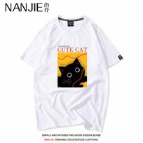 The Same Style Of Clothes As Lisa, A Black Short-Sleeved T-Shirt For Cats, Loose For Both unisex And Wounisex S įvairiaspalvis