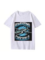Italian Brainrot Bombardino Crocodilo T-Shirt T Shirt Men Women Oversized Cotton Hot  Short Sleeve Summer Unisex Tops S įvairiaspalvis