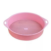 Multi-use Soil Sieve Sifter Round Sifting Strainer Sand Screen Filter Compost rožinė