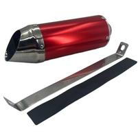 Universal 28MM motorcycle exhaust mufflerRacing Bike Style Exhaust for dirt bike crf klx  125cc 150cc  connection! Muffler raudona