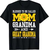 Blessed to Be Called Mom Grandma Great Grandma Mother's Day T-Shirt 2XL