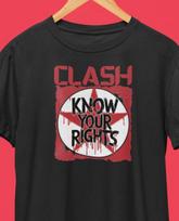 Žinokite savo teises Marškinėliai / Retro Joe Strummer Clash Punk Rock Stiliaus Marškinėliai XL