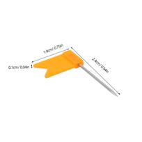 60Pcs Map Flag Push Pins Vibrant Lasting Color Decorative Drawing Pins for Travel Maps Poster Boards Cork Walls School Home Use oranžinė