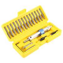 20PCS Silver and Blue Drill Bits Set Steel Screwdriver Bit Kit Durable DIY Tool Kit