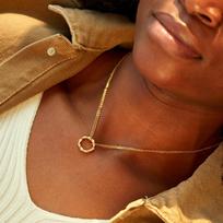 S925 Sterling Silver Möbius Ring Necklace with Diamond Gold Inlay – Personalized Fashion for Women, European & American Style Clavicle Chain 925 Silver auksas