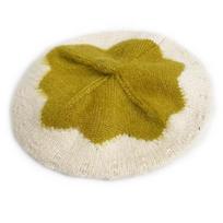 Cat Brother Korean Style Baby Beret - Warm Knit Wool Hat for Boys and Girls, Artistic Color Block, Autumn/Winter. garstyčių žalias spalva