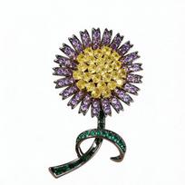 Bo Xin Yun Pastoral Sunflower & Dandelion Brooch: Versatile Fashion Accessory