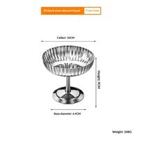 Stainless Steel Salad Cup Food Grade Ice Cream Cup Goblet Retro Dessert Bowl Fruit Yogurt Snack Bowl Household Kitchen Tools 1 sidabras