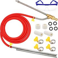 Pressure Washer Sandblasting Kit, 5000 PSI Wet Sandblaster Attachment, Power Washer Sandblasting with Replacement Ceramics Nozzle, 1/4 Inch Quick  16-Pack raudona