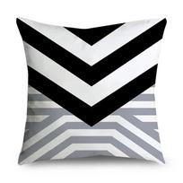 Namų dekoras Pilka juostelė Geometrinis pagalvės užvalkalas Sofos užvalkalas Miegamojo sofos pagalvės užvalkalas 16x16Inch