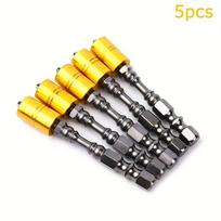 5 vnt. su galinga magnetine kryžminio atsuktuvo galvute, su magnetiniu galiuku - tvirta juoda galvutė (Suderinama su atsuktuvu) 5pcs