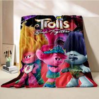 Trolių komanda Susiburia Animacinis pledas Šiltas Minkštas Pūkuotas Karališko Dydžio Mesti Pledas Vaikui Suaugusiam Sofa Lova Pertraukos Pledas Dangalas Kelioninis Mesti Pledas Dovana 30x40in