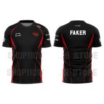 Faker T1 Team 3D Printed T-shirt, LOL Sports Champion Team Uniform, Breathable, XXS smėlis