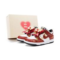 Nike Dunk Slip Resistant Abrasion Resistant Low top Skateboard Shoes Women's Red CW1590-100(Team44-) 35.5