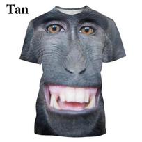 Funny Orangutan Monkey T-shirt 3D Printing Funny Hip-hop T-shirt Summer NEW Animal Personality Hip-hop Unisex Tops Tees S
