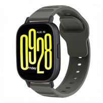 Sports Silicone Strap for Redmi Watch 5 Active/Lite Huawei Watch GT4/5/6 Pro Bracelet Wristband for Amazfit Active 2/Bip 6 Band for 22mm band armijos žalia spalva