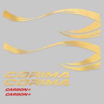 Corima Monobloc Disc Uždaryto Ratlankio Lipdukai Dviračiams Aukštos Kokybės Atspindintys Decalai TT Ir Triatlono Važinėjimams beige