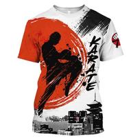 Japanese Karate 3d Printed T-shirt for Men Sports Breathable Comfortable Tee Shirt Short Sleeves Fashion Trend Hot Blood Tees XXS