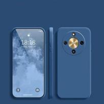 For Honor Magic 8 Lite Case Magic 8 Lite Cover Funda Coque Soft Original Liquid Silicone Protective Phone Bumper Magic 8 Lite HONOR Magic8 Lite mėlyna