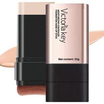 MIRUOKOU [2025 Dual Head Design] Foundation Stick with Brush, Women's & Men's Stick-Type Foundation, M-Shaped Brush Head, Multiple Uses in One Point,