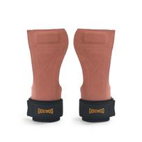 1 Pair Heavy Duty Weight Lifting Grip Pads Anti-Slip Fitness Gloves Wrist Pad  Sports Training rožinė