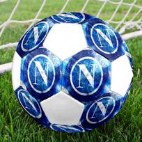 Napoli FC futbolo kamuolys, spalvingas, tinkamas visoms amžiaus grupėms, siūtas mašina, pagamintas iš PVC medžiagos, varžybų kokybės, patvarus ir atšokantis