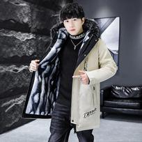 Winter Men's Long Jacket Fashion Male Thermal Parkas Coats Casual Men Classic Fur Collar Warm Padded Jackets Clothing L balta