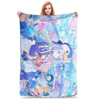 Yoisaki Kanade Blanket Flannel Project Sekai Super Soft Throw Blankets for Airplane Travel Bedspread 75x90cm