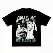 EMINEM HipHop Rap Vintage AmericanSmall Neckline Digital Direct Print unisex's Short-Sleeved T-Shirt Thermal Shirt T Shirt Harajuku S įvairiaspalvis