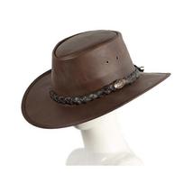 Ruda Australijos buivolo odos krūmynų Outback Jacaru skrybėlė J1092BR XX-LARGE (63cm)