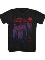 Texas Chainsaw Massacre Now He's Found unisexs Black Short Sleeve T Shirt Horror Movies Graphic Tees S įvairiaspalvis