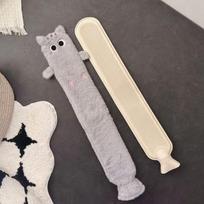 Water-filled Long Cat Hot Water Bottle Plush Kitty Hand Warmer  Bed Warming Style 3