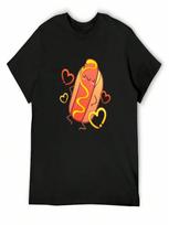 Cute Hot Dog T-Shirt T-Shirts Oversize Oversized T Shirt Shirts Graphic Tee unisex Clothings S įvairiaspalvis