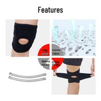 Meniscus Patella Knee Brace with Spring Support & Breathable Shock-Absorbing Fabric Transparent Bag juoda