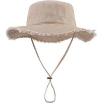 Womens Cotton Sun Hat Floppy Wide Brim Bucket Hat Foldable Gardening Hat Breathable Summer Travel Beach Hat UPF50+